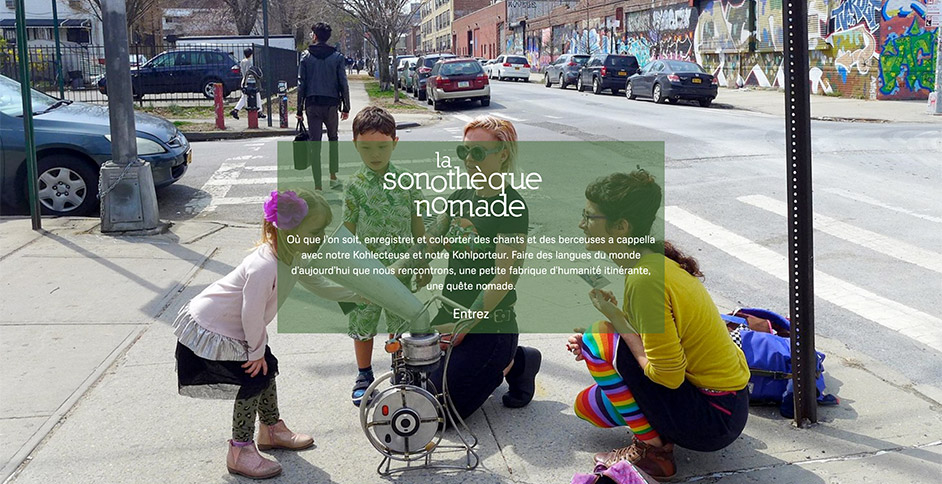 Listen to sounds and songs collected around the world on la sonothèque nomade website